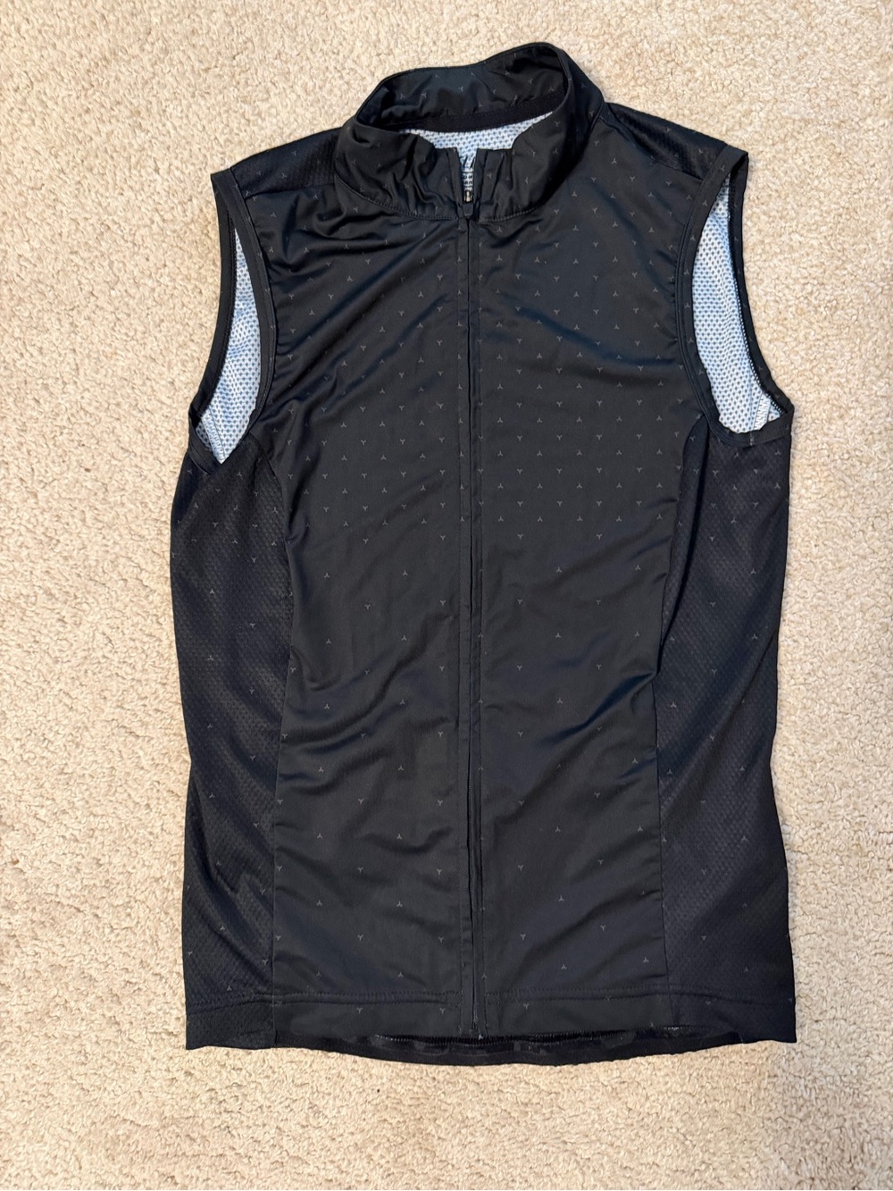 Black Sleeveless Zip Front women’s cycling Vest